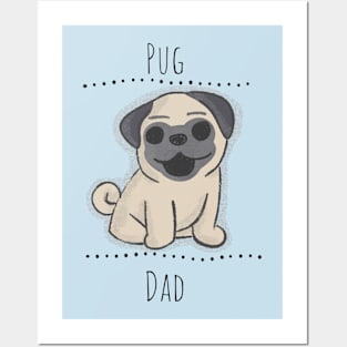 Pug Dad Posters and Art